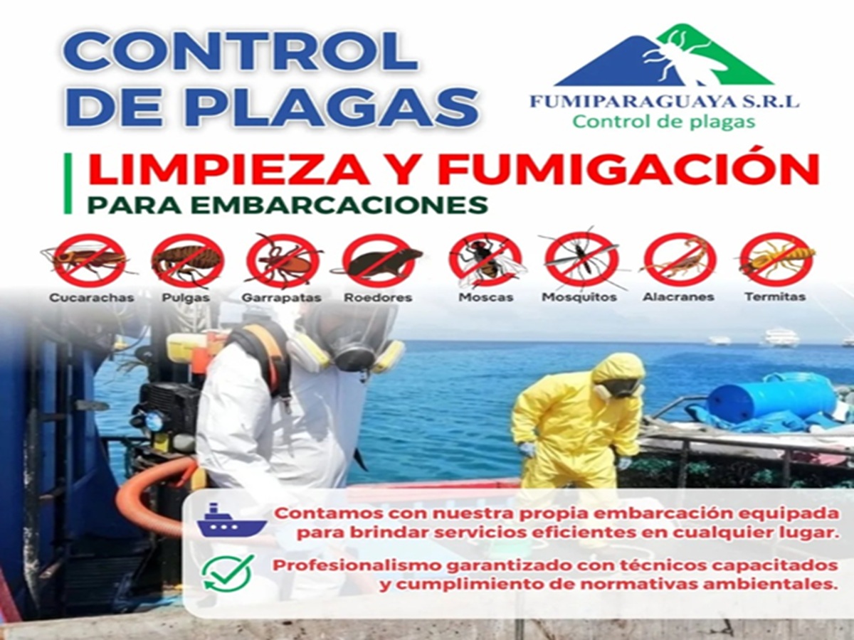 Fumigación a bordo de una barcaza
